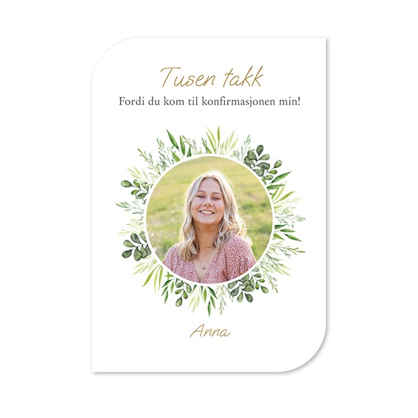 Enkle Fotokort halvrundet stående 10 x 14,3 cm