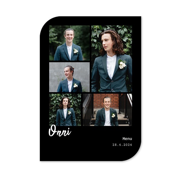 Klassinen kuvakortti siiven muotoinen pysty 10 x 14,3 cm