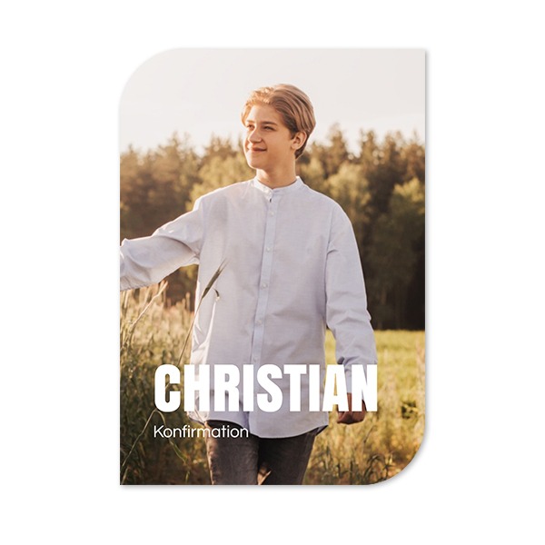 Enkle Fotokort halvrundet portræt 10 x 14,3 cm