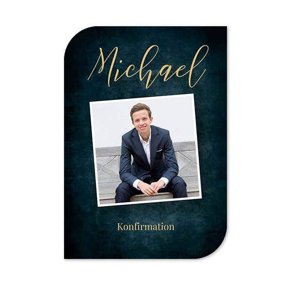 Enkle Fotokort halvrundet portræt 10 x 14,3 cm