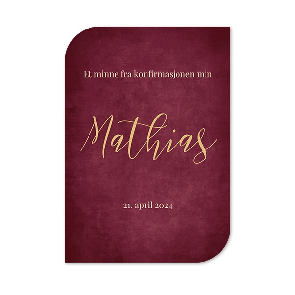 Enkle Fotokort halvrundet stående 10 x 14,3 cm