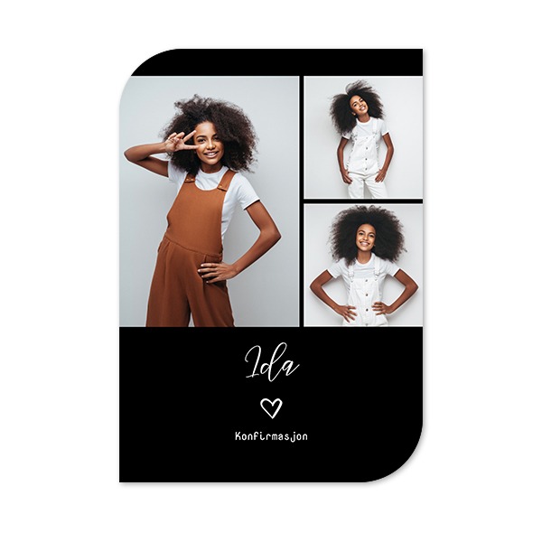 Enkle Fotokort halvrundet stående 10 x 14,3 cm