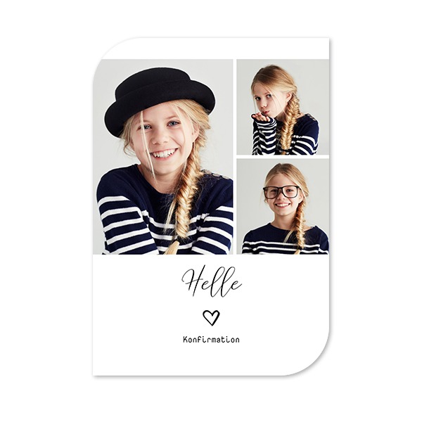 Enkle Fotokort halvrundet portræt 10 x 14,3 cm