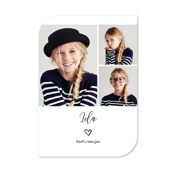 Enkle Fotokort halvrundet stående 10 x 14,3 cm Enkle Fotokort halvrundet stående 10 x 14,3 cm