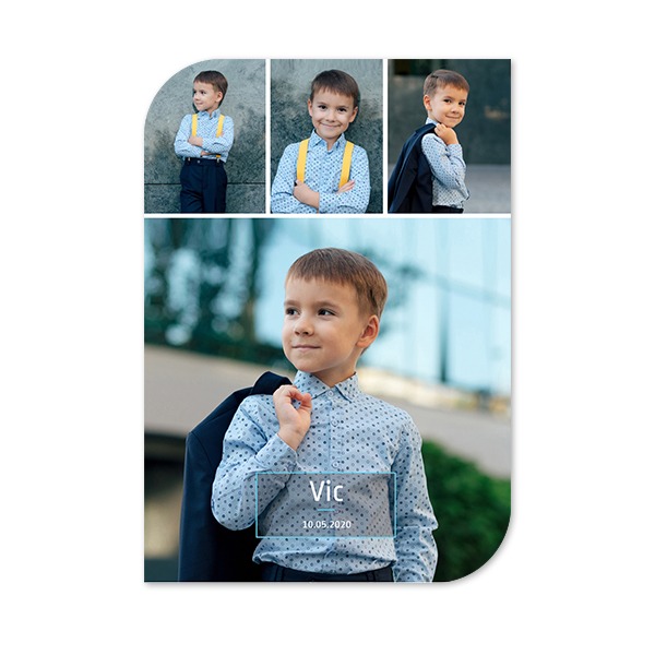 Single Card Half Rounded Vertical 10 x 14,3 cm