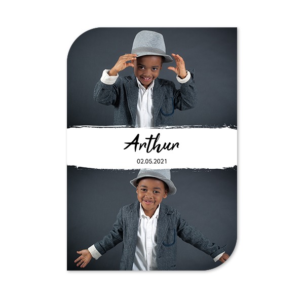 Single Card Half Rounded Vertical 10 x 14,3 cm