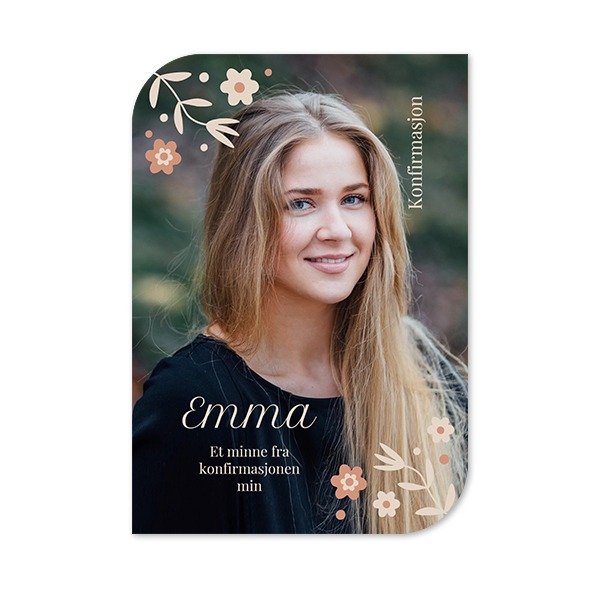 Enkle Fotokort halvrundet stående 10 x 14,3 cm