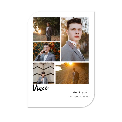 Single Card Half Rounded Vertical 10 x 14,3 cm