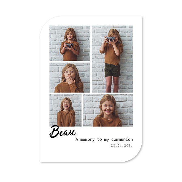 Grusskarte - Halbrunde Ecken Hochformat 10 x 14,3 cm