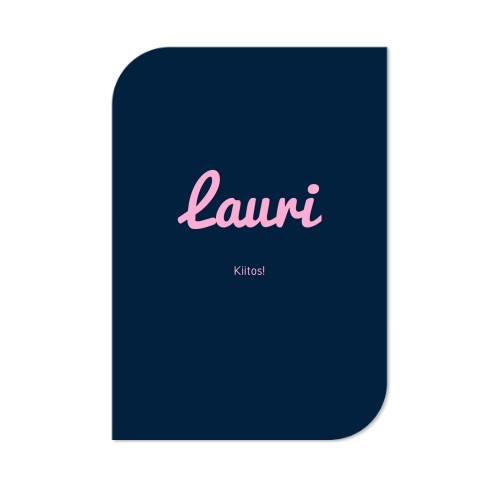 Klassinen kuvakortti siiven muotoinen pysty 10 x 14,3 cm