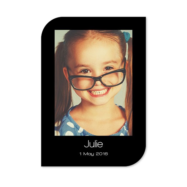 Enkle Fotokort halvrundet portræt 10 x 14,3 cm