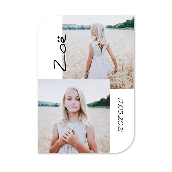 Single Card Half Rounded Vertical 10 x 14,3 cm