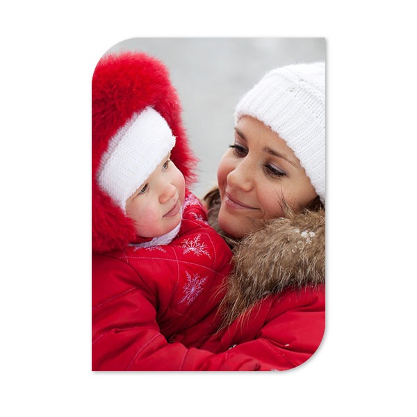 Faire-part 1 Bords ronds diagonale portrait 10 x 14,3 cm Faire-part 1 Bords ronds diagonale portrait 10 x 14,3 cm