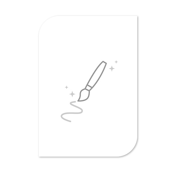 Faire-part 1 Bords ronds diagonale portrait 10 x 14,3 cm