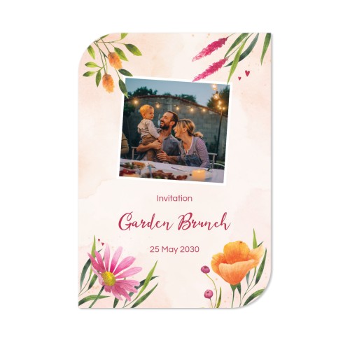 Enkle Fotokort halvrundet portræt 10 x 14,3 cm