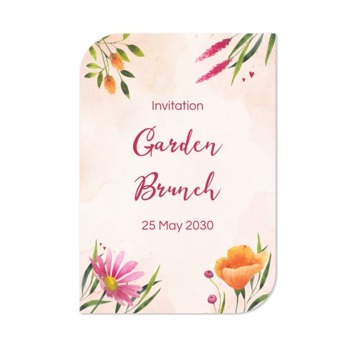 Grusskarte - Halbrunde Ecken Hochformat 10 x 14,3 cm Grusskarte - Halbrunde Ecken Hochformat 10 x 14,3 cm