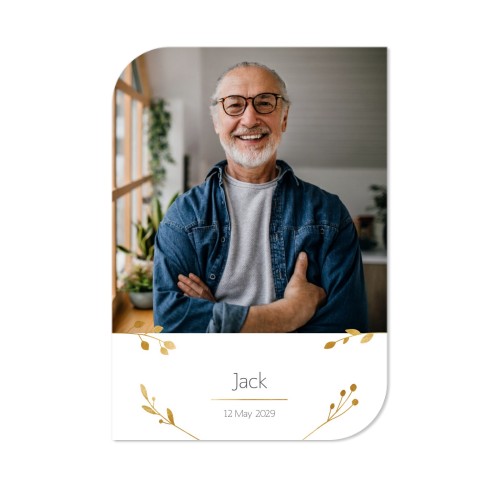 Single Card Half Rounded Vertical 10 x 14,3 cm