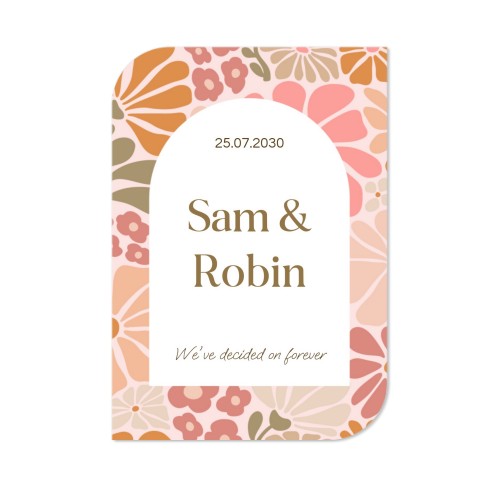Boho Floral Arch Invitation