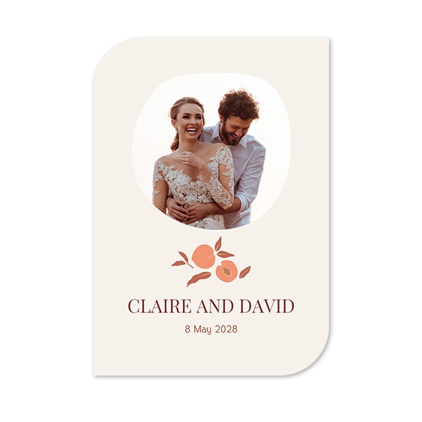 Faire-part 1 Bords ronds diagonale portrait 10 x 14,3 cm Faire-part 1 Bords ronds diagonale portrait 10 x 14,3 cm