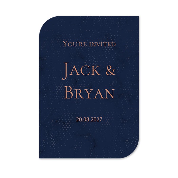 Single Card Half Rounded Vertical 10 x 14,3 cm