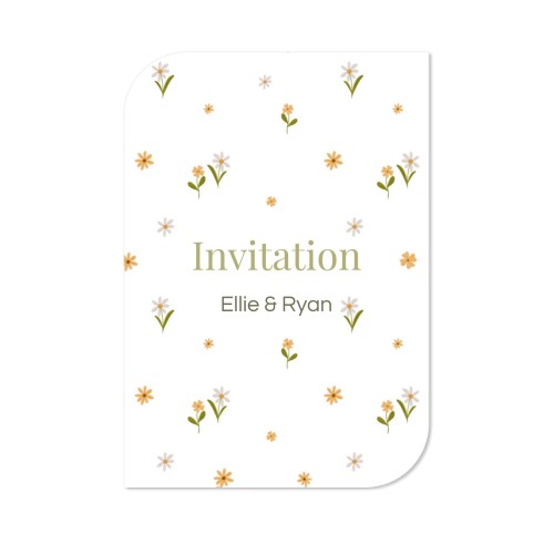 Faire-part 1 Bords ronds diagonale portrait 10 x 14,3 cm