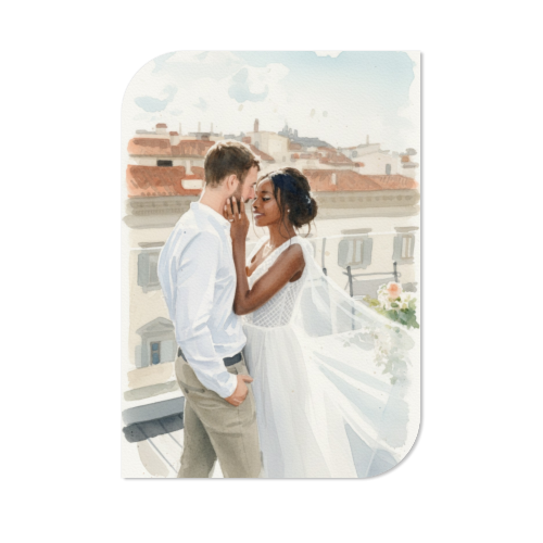 Single Card Half Rounded Vertical 10 x 14,3 cm Single Card Half Rounded Vertical 10 x 14,3 cm