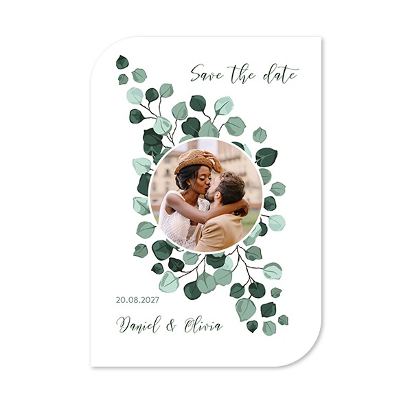 Enkle Fotokort halvrundet portræt 10 x 14,3 cm