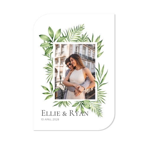 Grusskarte - Halbrunde Ecken Hochformat 10 x 14,3 cm