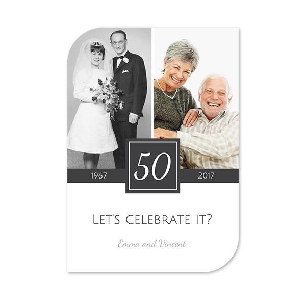 Single Card Half Rounded Vertical 10 x 14,3 cm