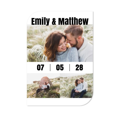 Enkle Fotokort halvrundet portræt 10 x 14,3 cm