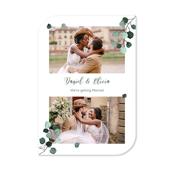 Single Card Half Rounded Vertical 10 x 14,3 cm