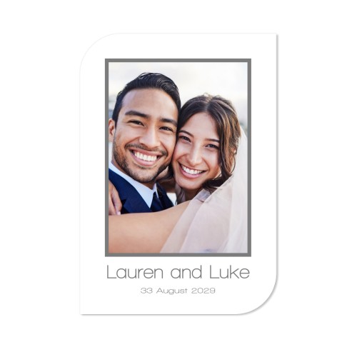 Grusskarte - Halbrunde Ecken Hochformat 10 x 14,3 cm