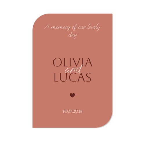 Faire-part 1 Bords ronds diagonale portrait 10 x 14,3 cm Faire-part 1 Bords ronds diagonale portrait 10 x 14,3 cm