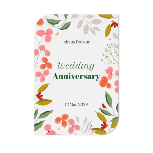 Faire-part 1 Bords ronds diagonale portrait 10 x 14,3 cm Faire-part 1 Bords ronds diagonale portrait 10 x 14,3 cm