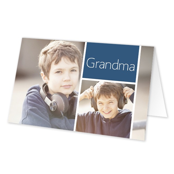 Foldede bordkort med billede - 12 stk