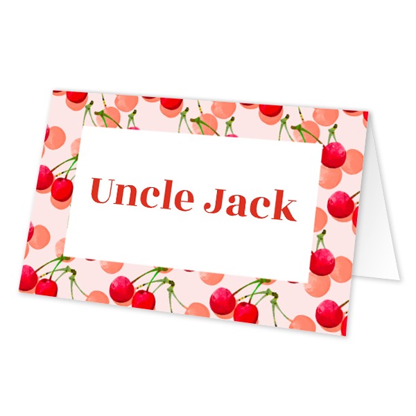 Folded place cards - set of 12 Folded place cards - set of 12