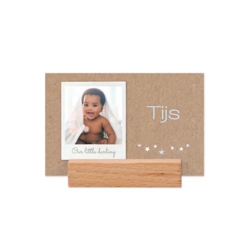 Marque-place avec support en bois - Lot de 12