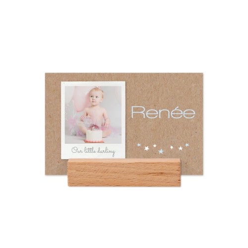 Place cards in wooden block - set of 12