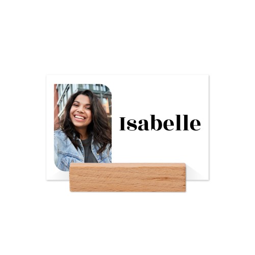 Marque-place avec support en bois - Lot de 12