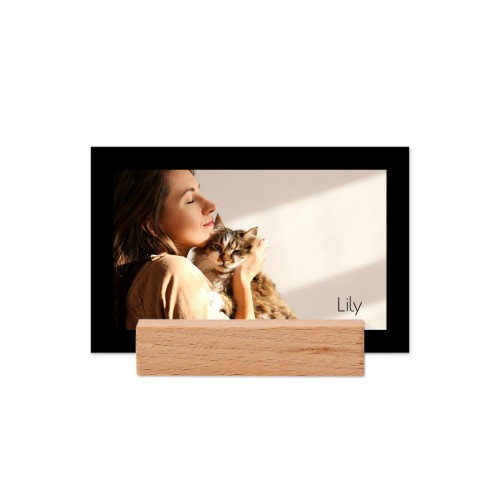 Place cards in wooden block - set of 12