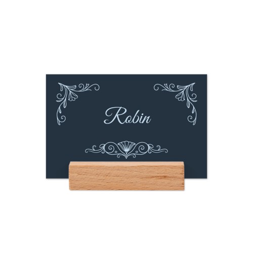 tablecardstandwood_vintagefloralframeblue