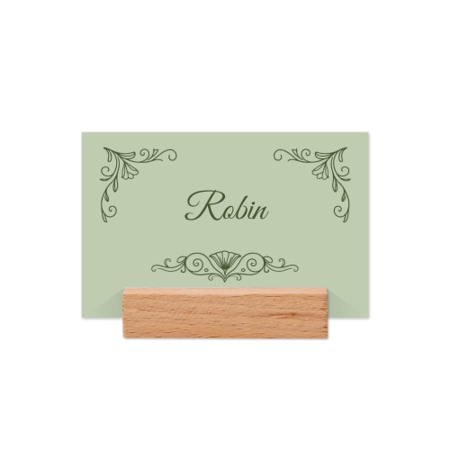 Set Tischkarten mit Holzaufsteller - 12 Stk.
