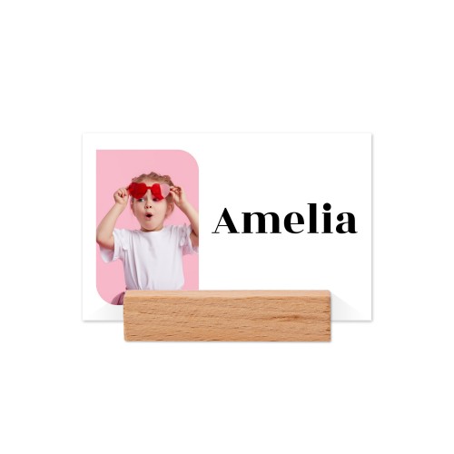 Marque-place avec support en bois - Lot de 12