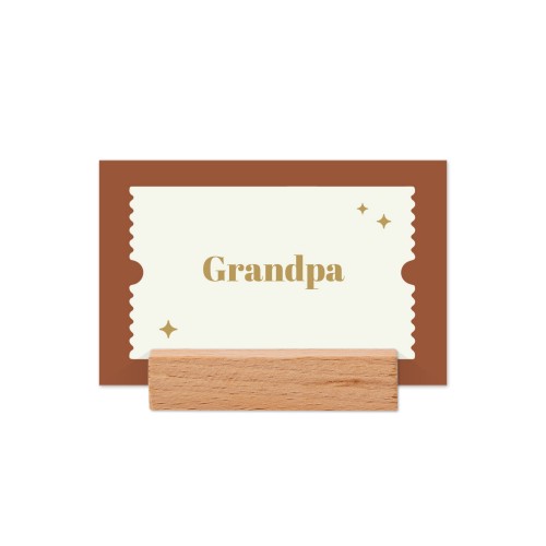 Marque-place avec support en bois - Lot de 12 Marque-place avec support en bois - Lot de 12