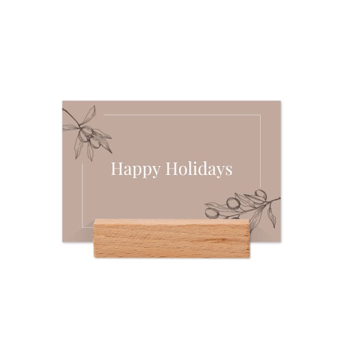 Marque-place avec support en bois - Lot de 12