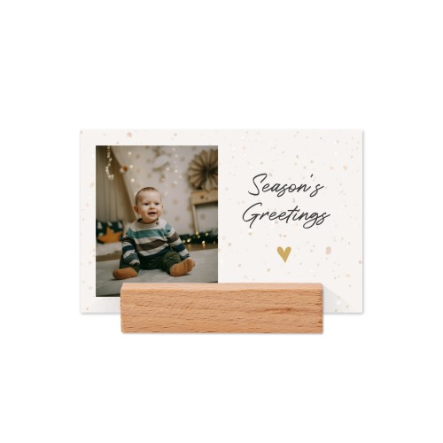 Place cards in wooden block - set of 12