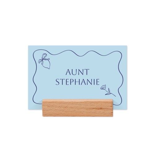 Marque-place avec support en bois - Lot de 12 Marque-place avec support en bois - Lot de 12