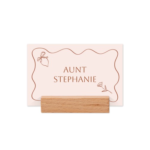 Naamkaartjes in houten standaard - Set van 12 Naamkaartjes in houten standaard - Set van 12