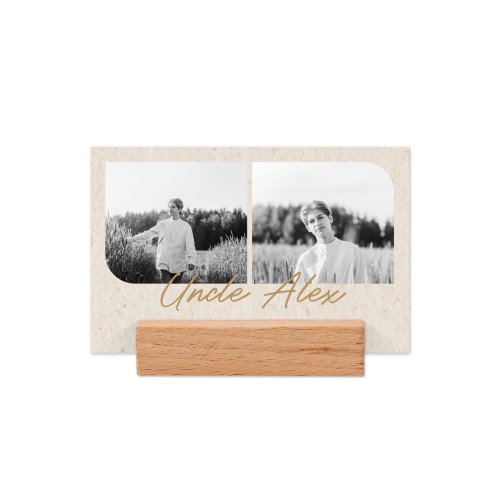 Place cards in wooden block - set of 12