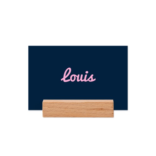 Bordplaceringskort med træholder - 12 stk